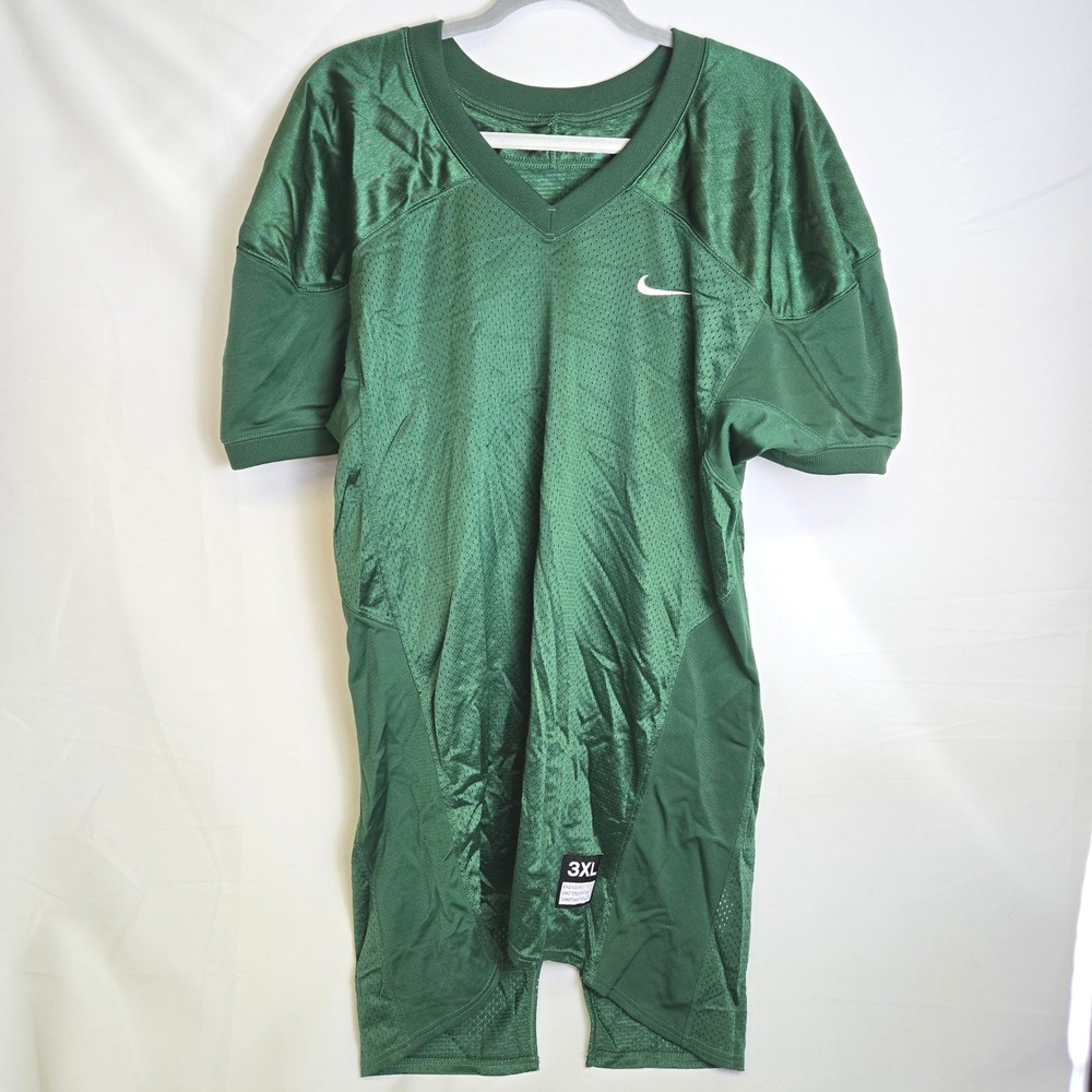 Nike Pro On Field Mesh Football Practice Jersey Blank Green 3XL 535703-341